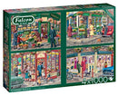 legpuzzel Falcon Corner Shops 4000 stukjes 4-delig