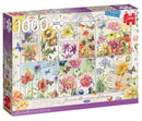legpuzzel Flower Stamps, Summer Flowers 1000 stukjes