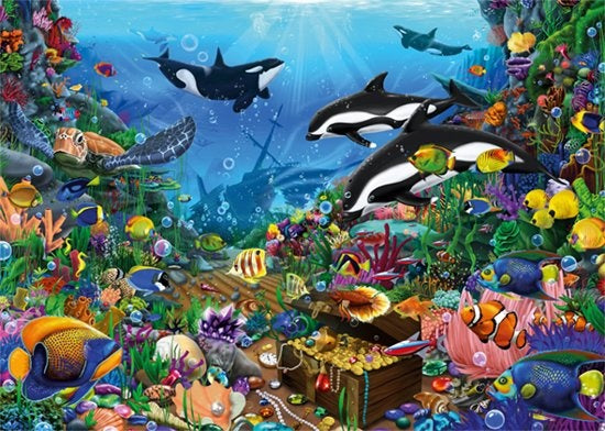 Jumbo Premium Quality Puzzel Schatten in de Zee 1000 Stukjes