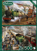 legpuzzel Falcon Mail by Rail 2 x 500 stukjes