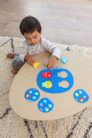 puzzel Fish Match & Mix junior 25 x 19 cm blauw 12-delig