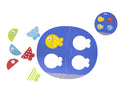 puzzel Fish Match & Mix junior 25 x 19 cm blauw 12-delig