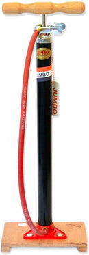 fietspomp met houten plank zwart 60 cm