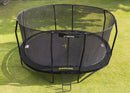 trampoline met net en ladder JumpPod Oval 518 x 427 cm zwart (2016)