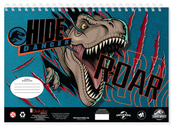 kleur- en stickerboek 23 x 33 cm papier blauw