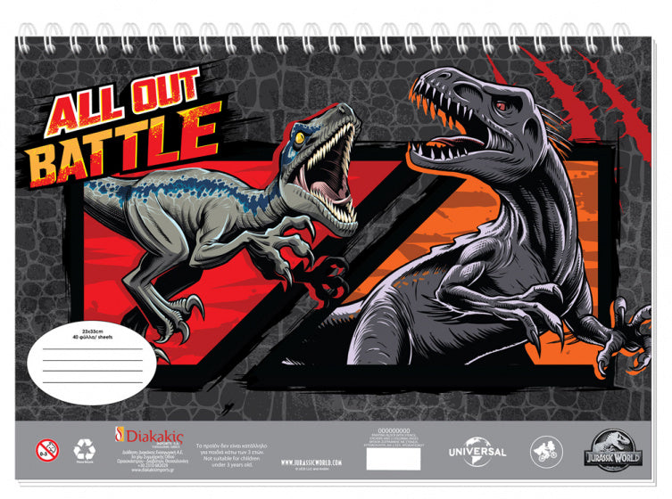 kleur- en stickerboek 23 x 33 cm papier grijs