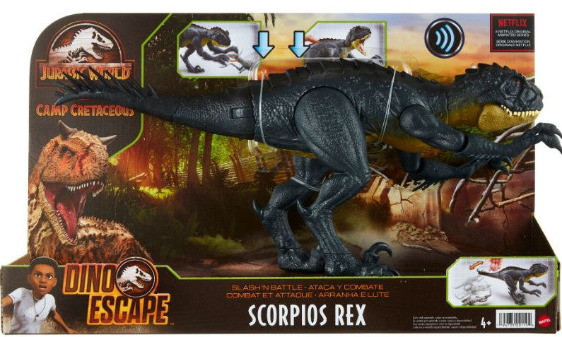 speelfiguur Slash 'N Battle Dino 24 cm grijs