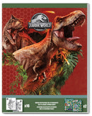 sticker- en kleurboek 25 cm papier bruin/rood