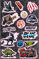 stickervel jongens 8 x 12 cm zwart/blauw 5 stuks