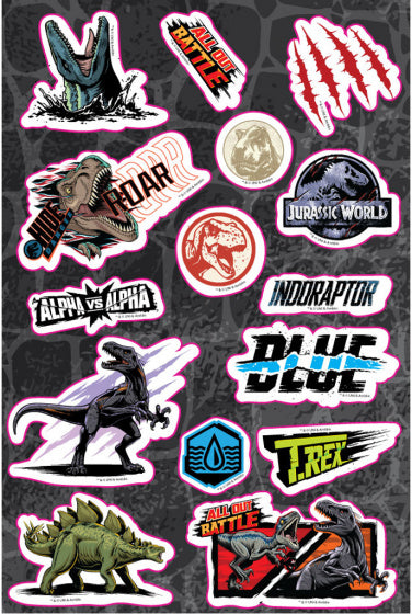 stickervel jongens 8 x 12 cm zwart/blauw 5 stuks