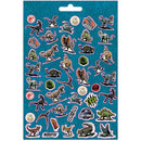 stickervel junior 21,5 x 14,5 cm turquoise