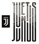 muursticker Juventus 2 stickervellen zwart/wit