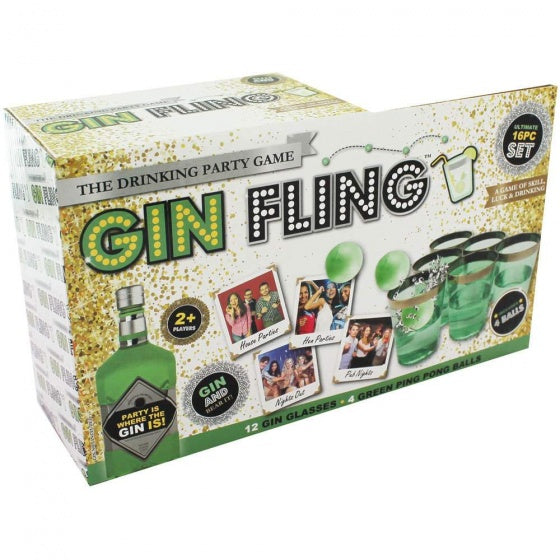 drankspel Gin Fling 16-delig