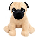 pluchen hondenknuffel zittend 20 cm lichtbruin
