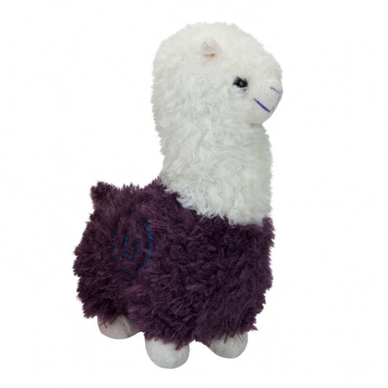 pluchen knuffel Alpaca 22 cm junior paars