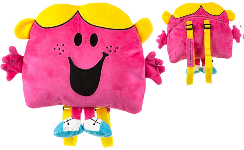 pluchen rugzak 2 liter fuchsia