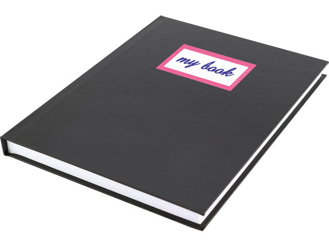 boeketiketten junior papier roze/wit 7,5 x 5 cm 24 stuks