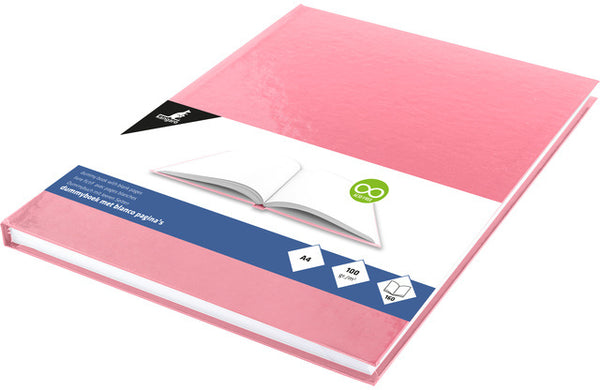 dummyboek hardcover A4 karton/papier roze 80 vellen