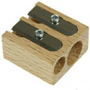 puntenslijper dubbel hout bruin