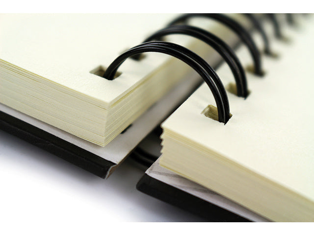 schetsboek zijspiraal A5 papier zwart 80 pagina's