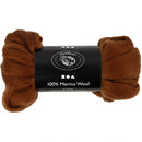 wol Merino 21 micron bruin 100 gram per bol
