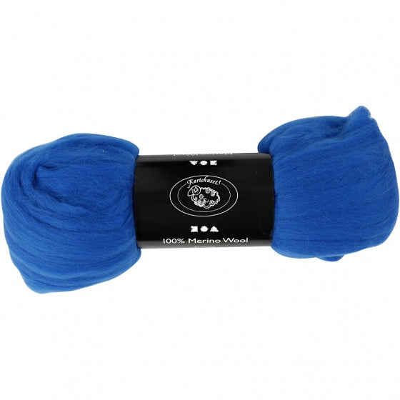 wol Merino 21 micron cobalt-blauw 100 gram per bol
