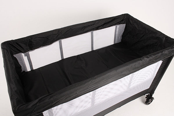 campingbedverhoger 120 x 60 cm polyester/staal zwart