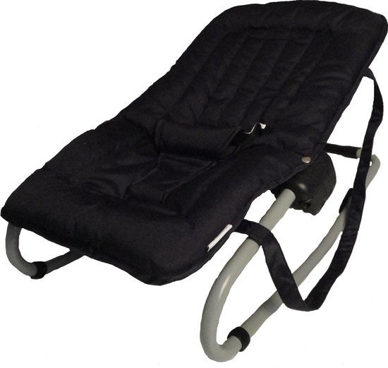 keesstoel Siesta junior 44 cm polyester/staal zwart/zilver