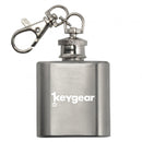 sleutelhanger met miniatuurflesje 8 cm zilver