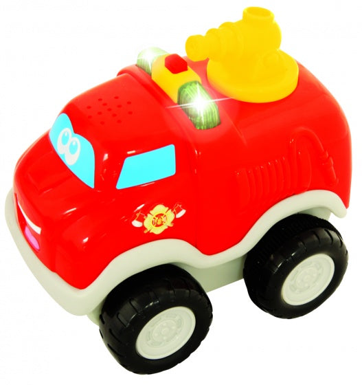 brandweerauto met licht en geluid 12 cm rood