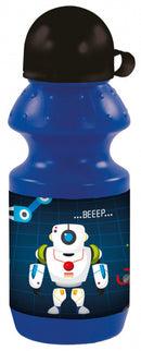 bidon Robots 11 jongens 18 x 6 cm zwart/blauw