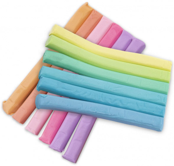 boetseerpasta 200 gram plasticine pastel 24-delig