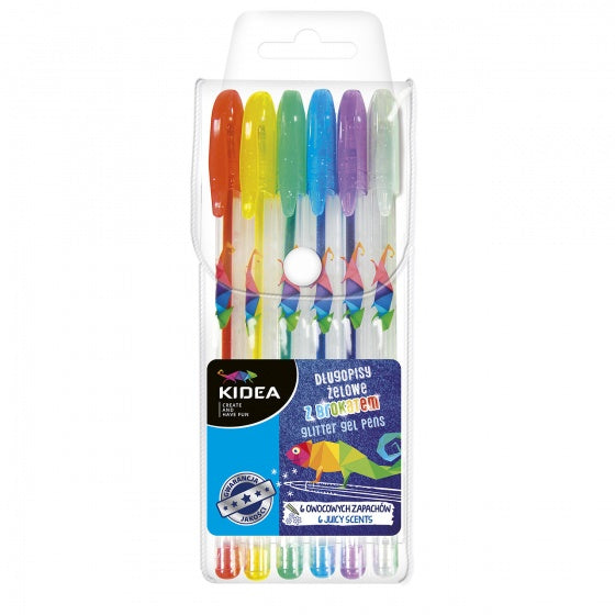 gekleurde glitter-gelpennen 6 stuks
