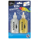 glitterlijm 40 ml 2 stuks goud/zilver