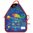 kinderschort 41 x 53 cm blauw/rood