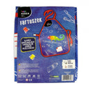 kinderschort 41 x 53 cm blauw/rood