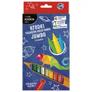 kleurpotloden met extra sterke punt driekantig 12 stuks