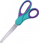 knutselschaar junior 15 cm staal turquoise/paars