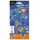 knutselschaar met houder 13,5 cm blauw