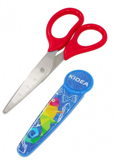 knutselschaar met houder rood 13,5 cm