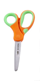 knutselschaar ronde punt junior 15 cm RVS oranje/groen