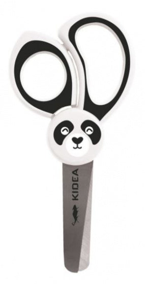 schaar Panda junior 9 cm wit/zwart/zilver