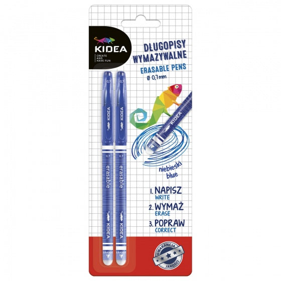 uitwisbare pennen 2 stuks 15 cm blauw