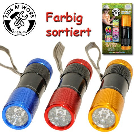 aluminium led zaklamp kleur rood