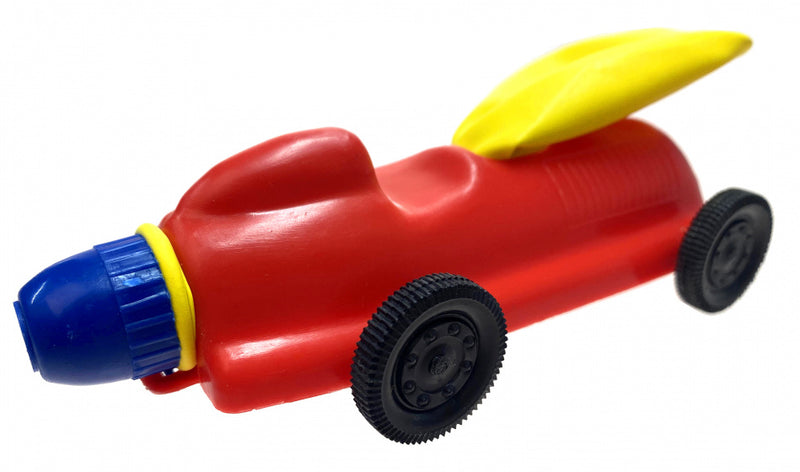 ballonracewagen junior 6 cm rood/geel