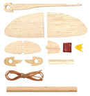 bouwpakket vliegtuig nr 1 junior hout bruin 2-delig