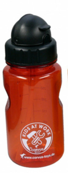 drinkfles met rietje 19 x 6 cm oranje