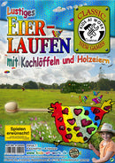 eierloopspel junior 30 cm hout bruin 8-delig