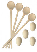 eierloopspel junior 30 cm hout bruin 8-delig