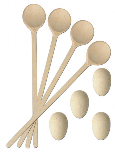 eierloopspel junior 30 cm hout bruin 8-delig